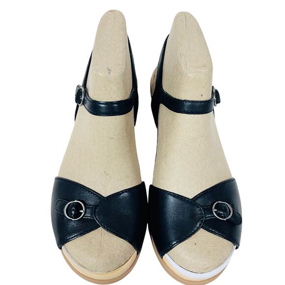 Dansko Tessie Napa Multi-Strap Sandal Black Women 8.5 EU 39 New with Box - Picture 2 of 10